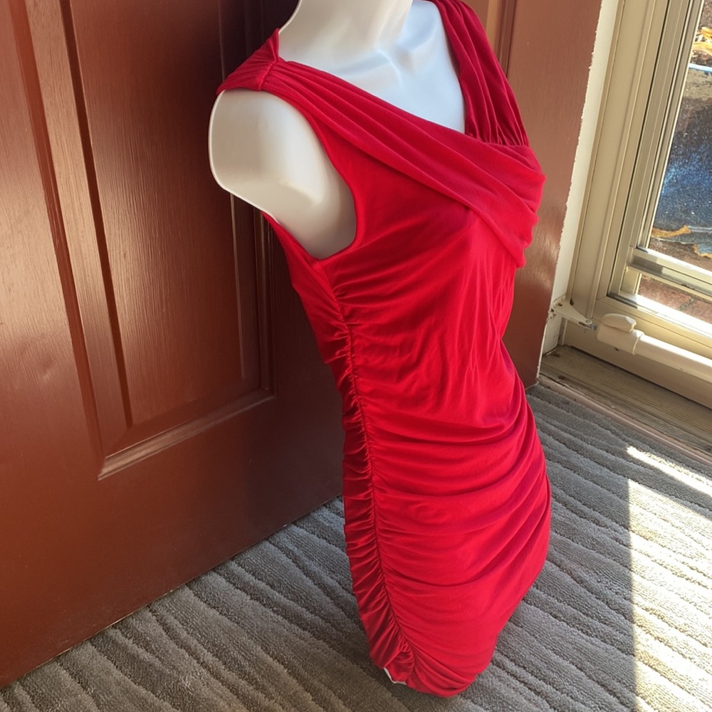 Red Tunic Top,Ruby Ribbon, Size Medium - image 2